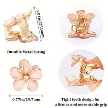 Kids Women Girls Flower Shaped Hair Grab Clips