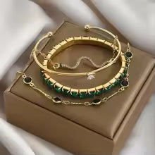 5pcs Women Jewelry Set, Ladies Fashion Casual Bracelets Set